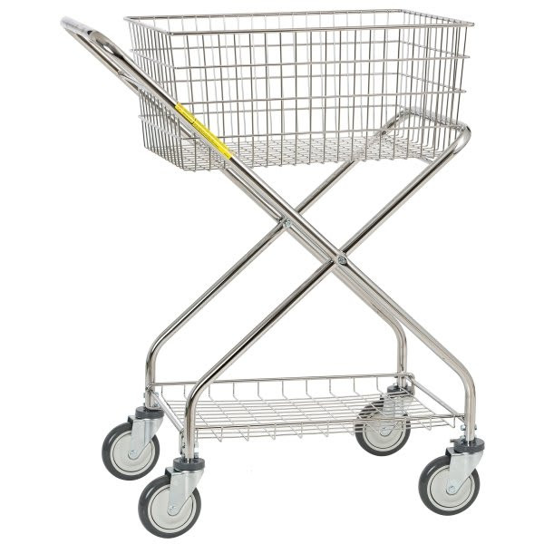 R&b Wire Foldable Office Utility Mail Cart