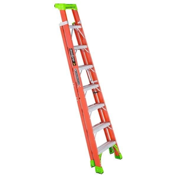 Louisville Ladder 8 Ft. Fiberglass Cross Step Convertible Ladder Type 1A