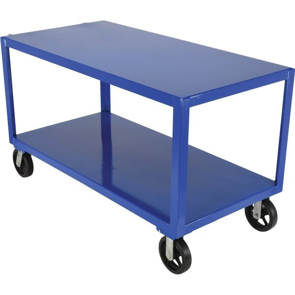 Vestil Blue Ergo Handle Cart 30 X 60" With Rubber Casters