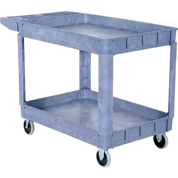 Vestil Gray 2-Shelf Plastic Utility Cart 24 X 36"