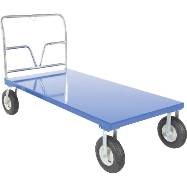 Vestil Blue Pneumatic Tire Platform Cart 36 X 72"