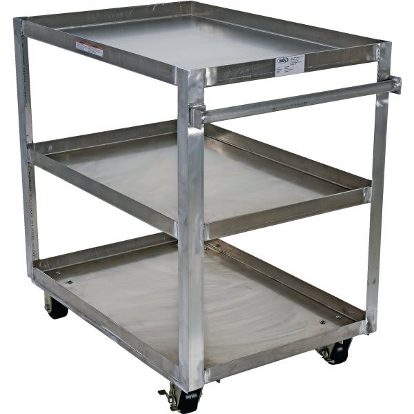 Vestil Silver Service Cart 28 X 40" With 3-Shelf
