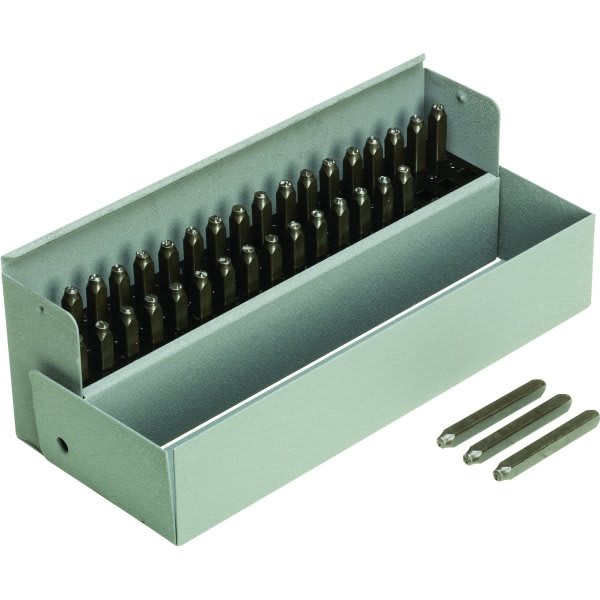 C.h. Hanson 3/16" Number And Letter Hand Stamp Set , 36-Piece , Steel
