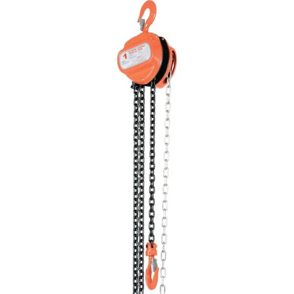 Vestil 2,000 Lb Capacity Orange Hand Chain Hoist 15'