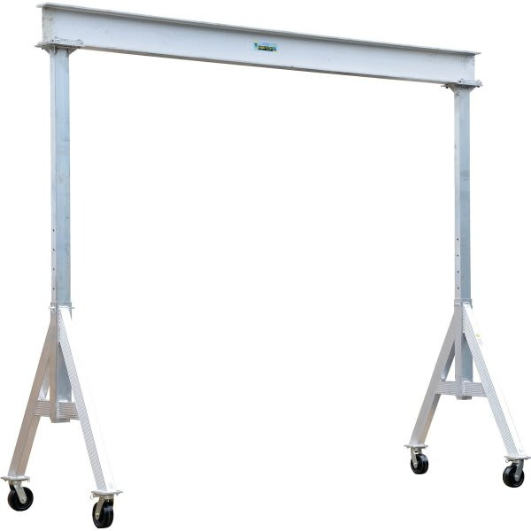 Vestil 6000 Lb Capacity Silver Aluminum Adjustable Height Gantry Crane 15' X 12'