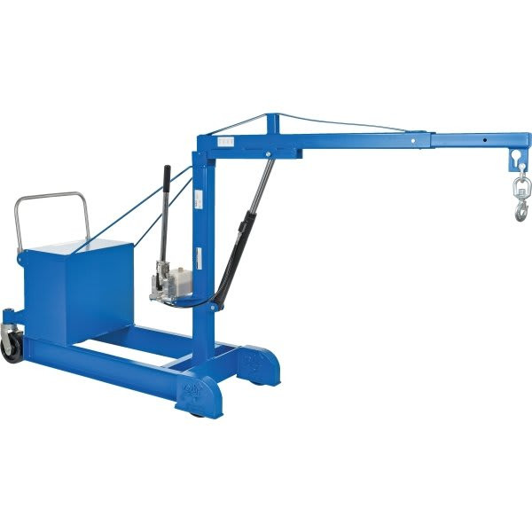 Vestil 500 Lb Blue Counter Balanced Floor Crane Hand Pump 135-1/8 X 29 X 102"