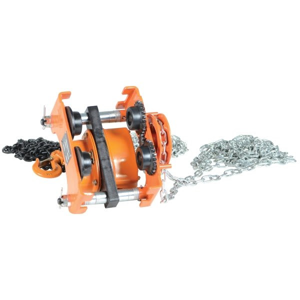 Vestil 1000 Lb Capacity Low Headroom Combination Chain Hoist And Trolley Gear
