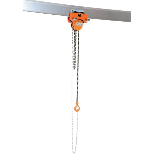 Vestil 4000 Lb Capacity Low Headroom Combination Chain Hoist And Trolley Push