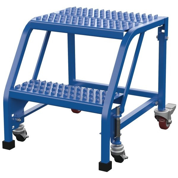 Vestil Grip Strut 2-Step No Handrail Portable Warehouse Ladder 25.06"
