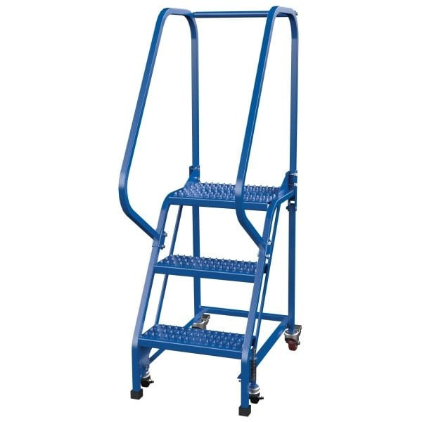 Vestil Grip Strut 3-Step Portable Warehouse Ladder 34.31"