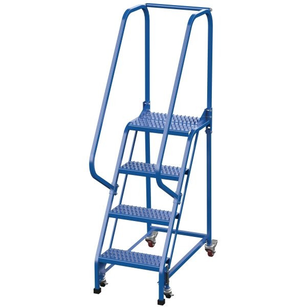 Vestil Grip Strut 4-Step Portable Warehouse Ladder 40.44"