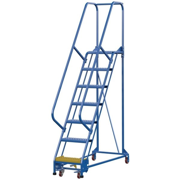 Vestil Grip Strut 7-Step Portable Warehouse Ladder 56.25"