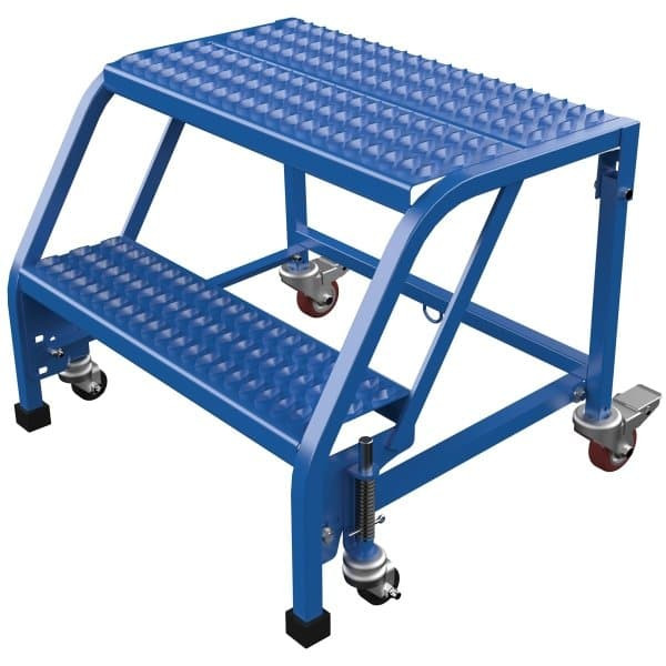Vestil Grip Strut 2-Step No Rail Portable Warehouse Ladder 25.06 X 27.63"