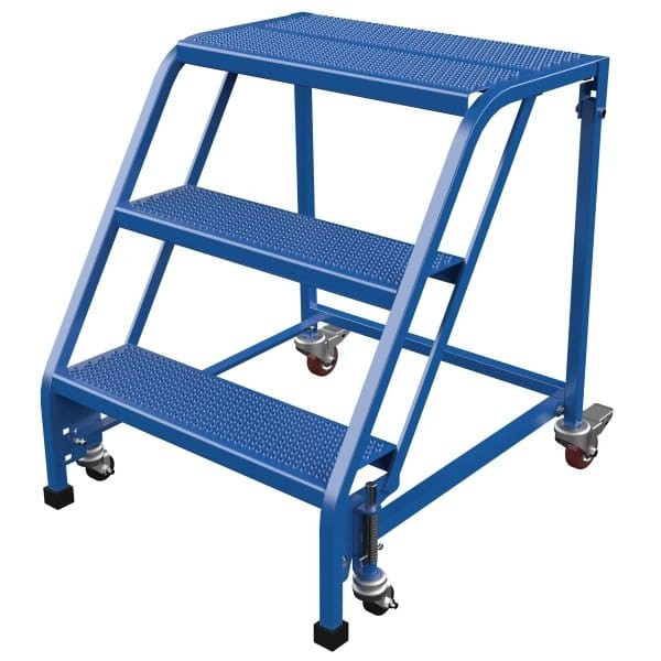 Vestil Perforated 3-Step No Rail Portable Warehouse Ladder 31.56 X 27.63"