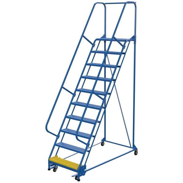 Vestil Perforated 10-Step Portable Warehouse Ladder 75.13 X 38.94"