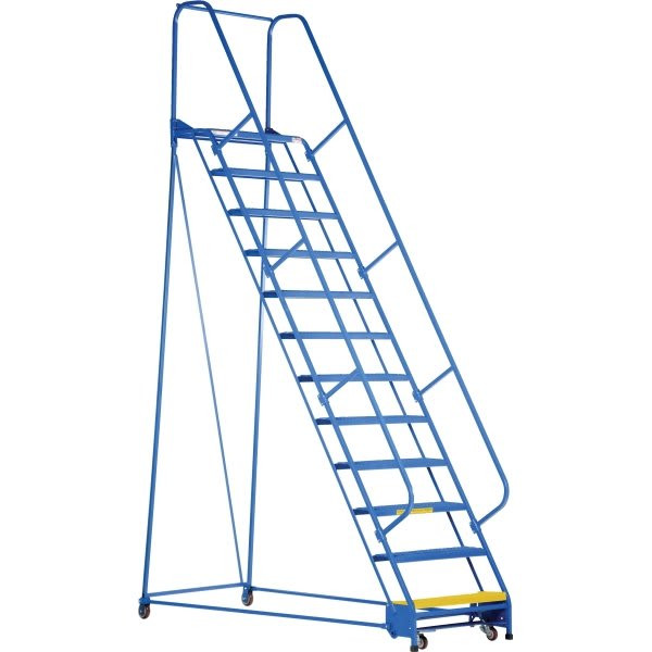 Vestil Grip Strut 12-Step Portable Warehouse Ladder 87.63 X 38.94"