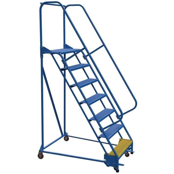 Vestil Perforated 7-Step Portable Warehouse Ladder 56.25 X 38.94"