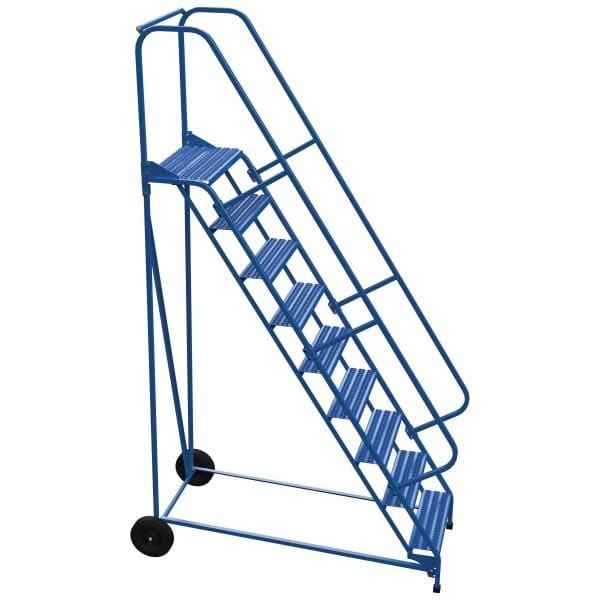 Vestil 58° Grip Strut 9-Step Roll-A-Fold Ladder 72.56 X 34.25"