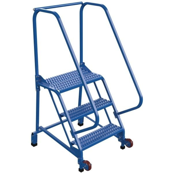 Vestil 58° Grip Strut 3-Step Tip-N-Roll Ladder 35.81 X 29.5"