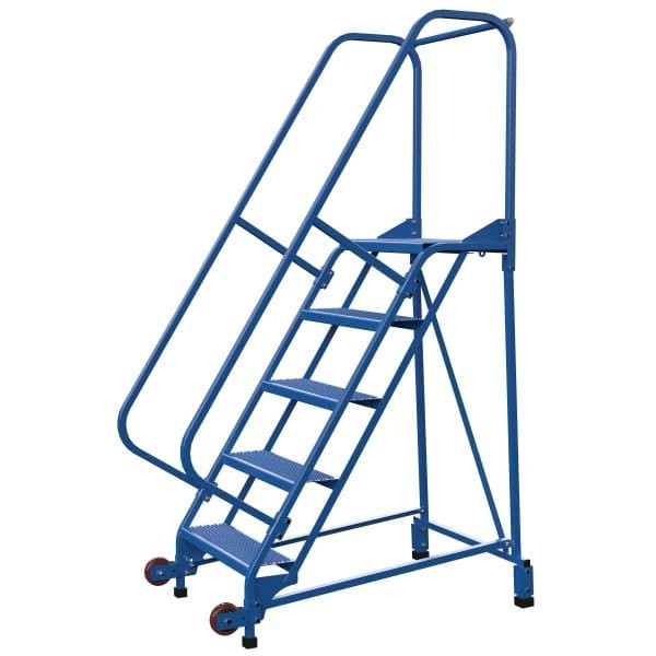 Vestil 58° Perforated 5-Step Tip-N-Roll Ladder 48.19 X 29.5"