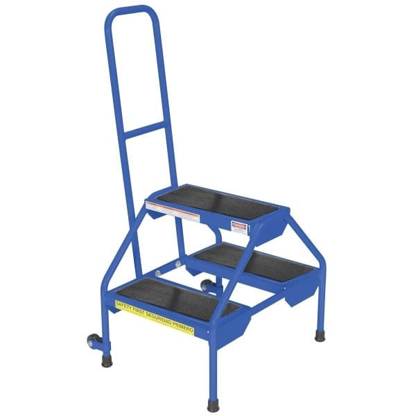 Vestil 2-Step Blue Rubber Matting Portable Ladder"