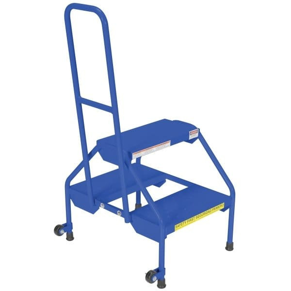 Vestil 2-Step Blue Perforated Steel Portable Ladder"