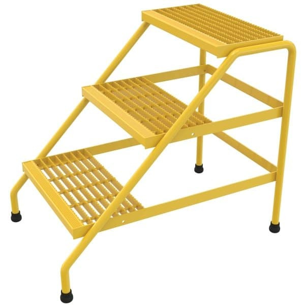 Vestil Yellow 3-Step Welded Aluminum Step Stand 34.56 X 22.81"