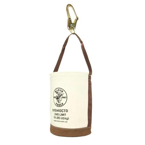 Klein Tools Leather Bottom Bucket Withconnections White/Brown