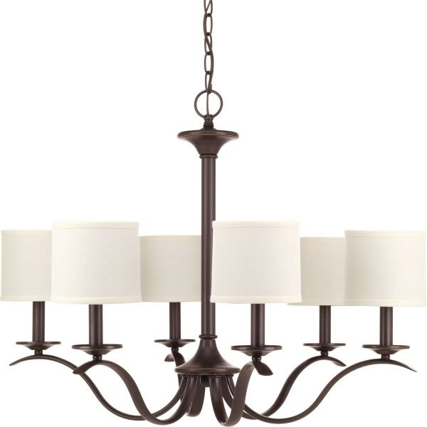 Progress Lighting Inspire 6-Light Indoor Chandelier (Linen) P4739-20