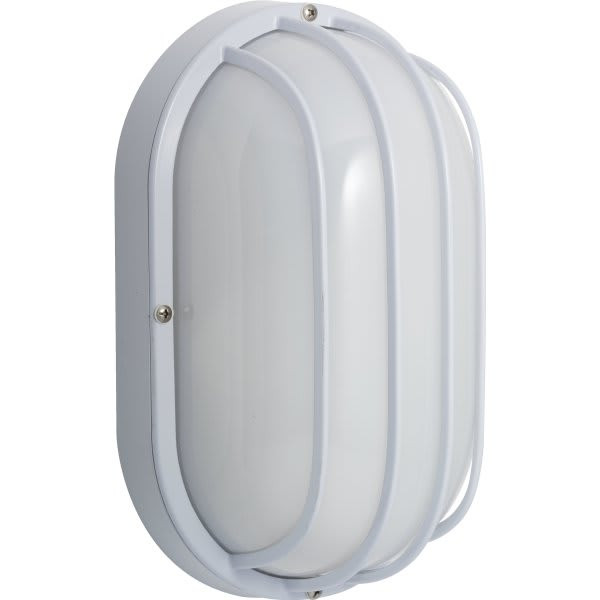 Seasons 6.5 In 9 Watt Outdoor Led Flush-Mount Oval Wall Light (White)