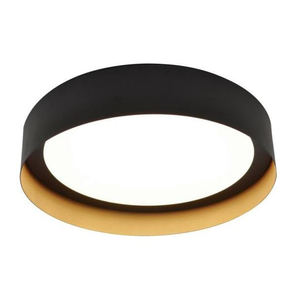 AFX Reveal 12 In. LED Flush Mount Black/Gold 120v, 3000k