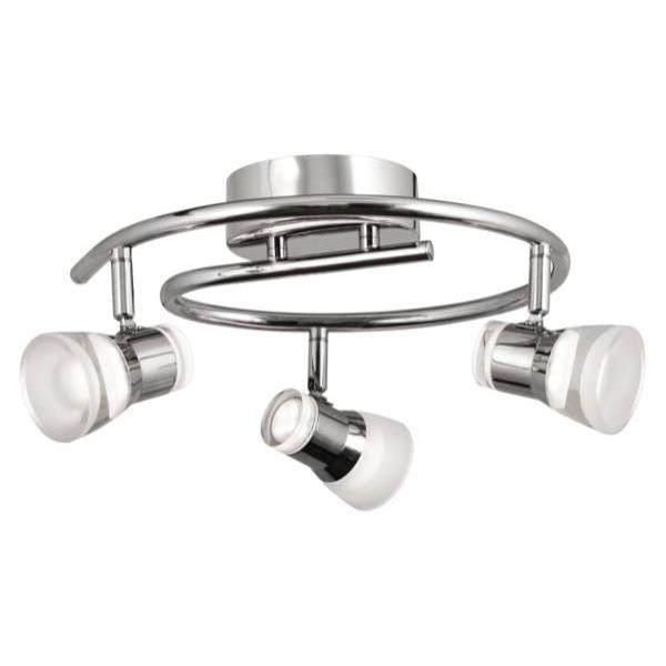 AFX Gage 16 In. 3-Light LED Fixed Rail Fixture Polished Chrome, 3000k