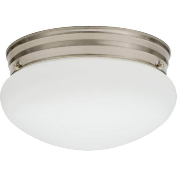 Lithonia Lighting LED 9" Mushroom Ceiling Fixture, Brushed Nickel, 20 Watt Fmmusl 9 14830 Bnp M4