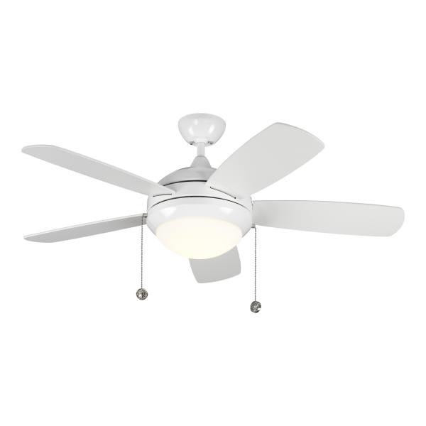 Generation Lighting Discus Classic 44 In. 5-Blade Led Ceiling Fan W/ Light (White)