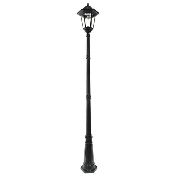 Gama Sonic Windsor Bulb Solar Lamp Post, 96 Inch, 150 Lumens - Black Finish