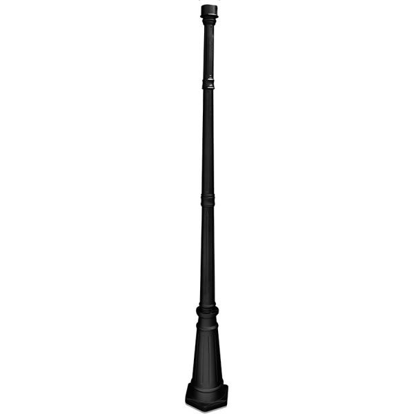 Gama Sonic 6.5 Feet Cast Aluminum Outdoor Lamp Post With 3 Inch Fitter - Black