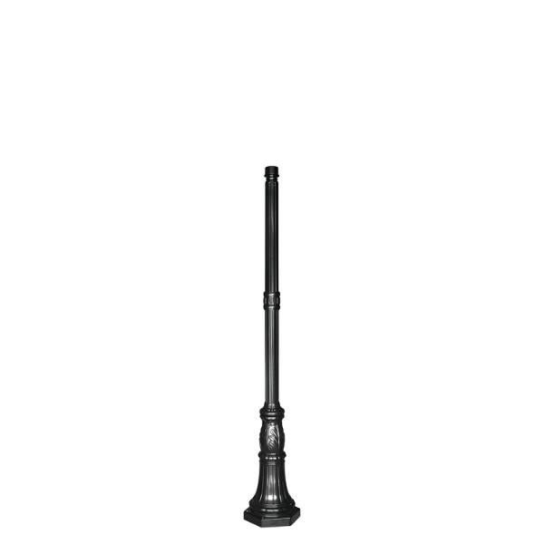 Gama Sonic 6.5 Feet Commercial Pole - 3 Inch Diameter, Black Powder Resin