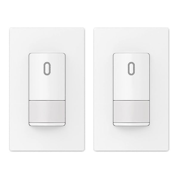 Maintenance Warehouse Single-Pole Motion-Activated Infrared Occupancy Sensor Light Switch With Wall Plate In White