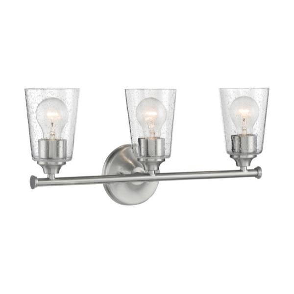 Satco Bransel 3-Light Bath Vanity Fixture