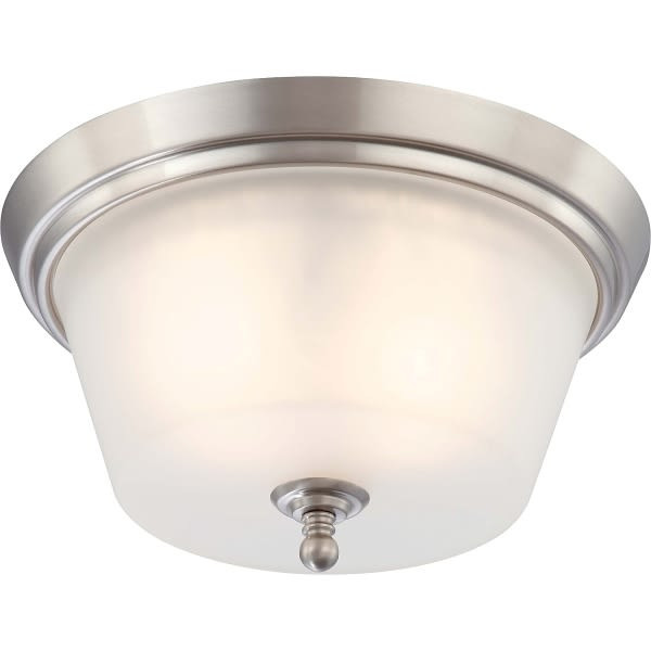 Satco 13 In. 60w 2-Light Incandescent Flush Mount Light