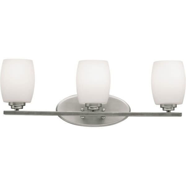 Kichler Eileen 24 In. 3-Light Incandescent Bath Vanity Fixture (Brushed Nickel)