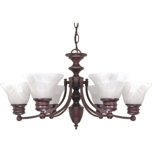 Satco Nuvo Empire 6-Light Chain Indoor Chandelier