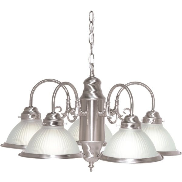 Satco Nuvo 5-Light Indoor Chandelier (B. Nickel)
