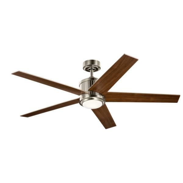Kichler Brahm 56 In. 5-Blade Led Ceiling Fan W/ Light (Stainless Steel)