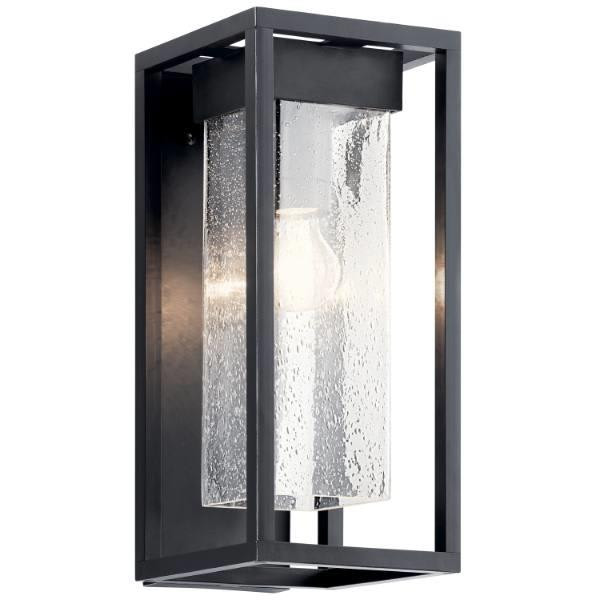 Kichler Mercer 16 In. 1-Light Outdoor Wall Sconce (Black)