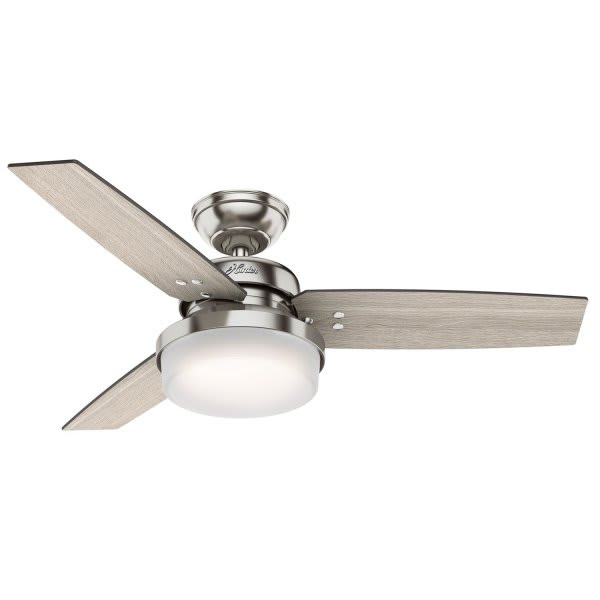 Hunter Fan Sentinel 44 In. Ceiling Fan W/ Light (Brushed Nickel)