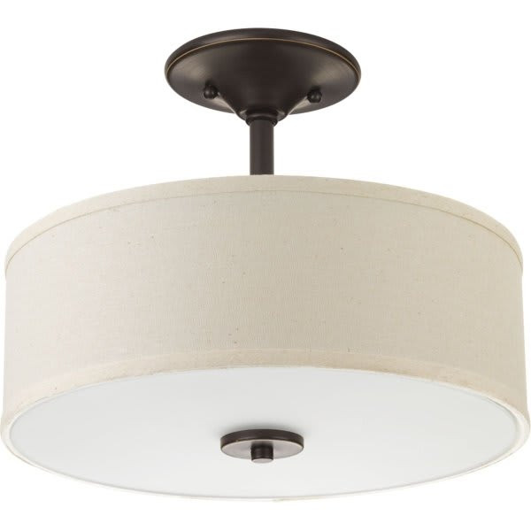Progress Lighting Inspire 13 In. 1-Light Led Flush Mount Light (Bronze)