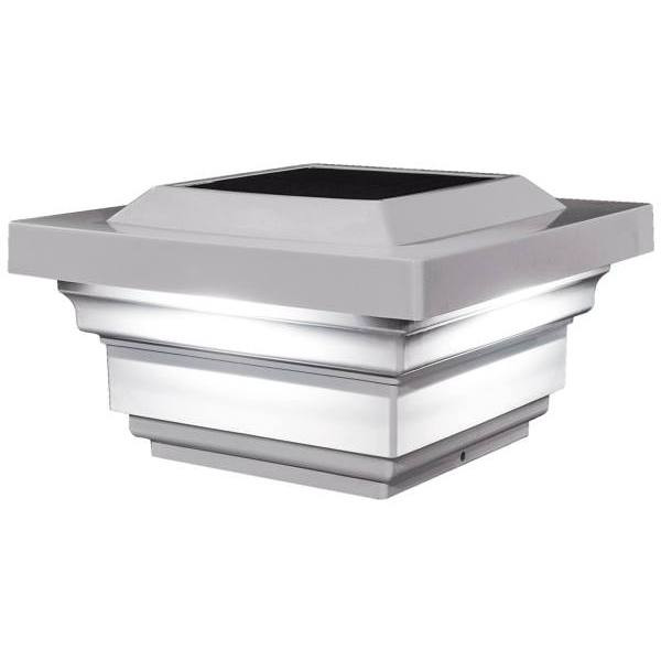 Classy Caps 4 X 4 Inch White Pvc Regal Solar Post Cap
