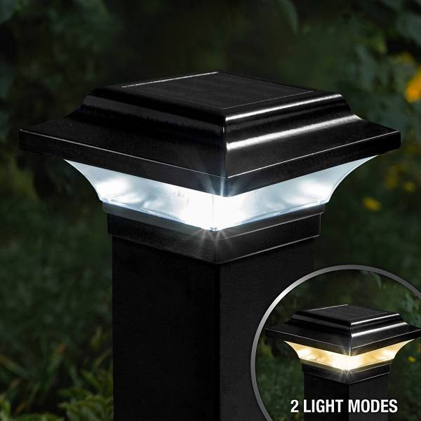 Classy Caps 2.5 X 2.5 Inch Black Aluminum Imperial Solar Post Cap
