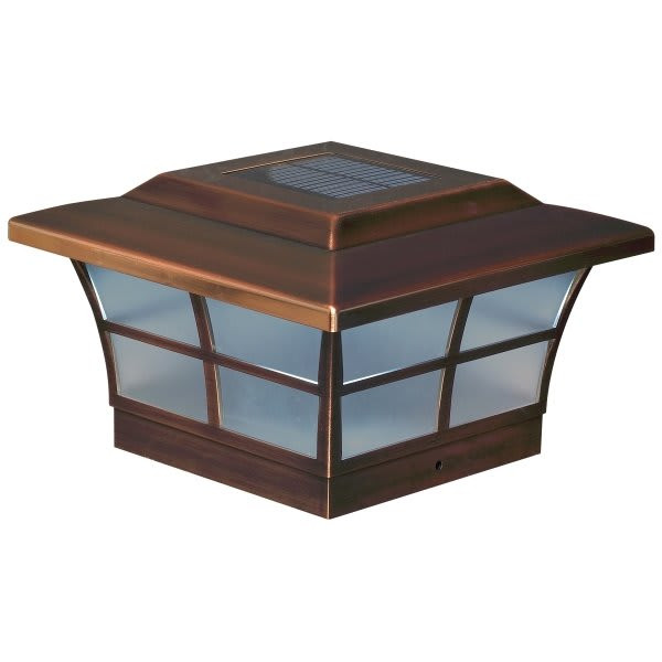 Classy Caps 6 X 6 Inch Copper Plated Prestige Solar Post Cap